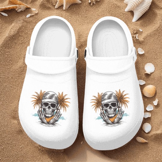Summer paradise beach Nurse Clogs Design