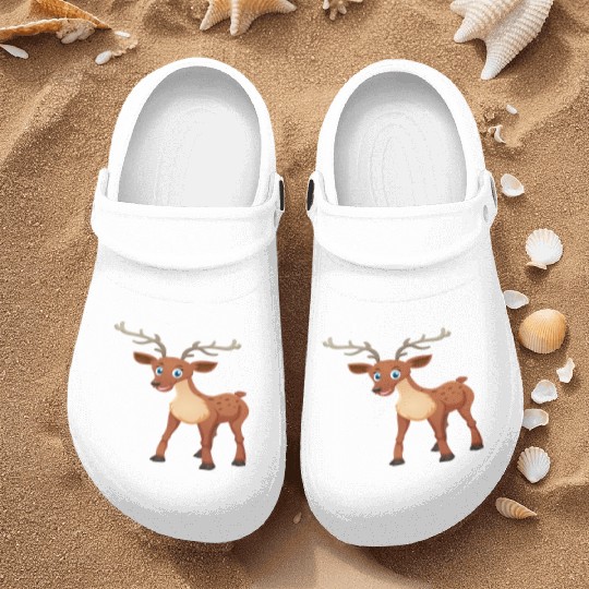 Deer forest animal design Nurse Clogs