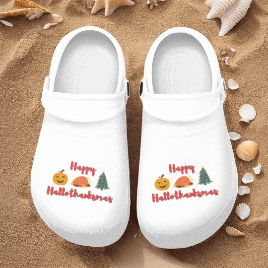 Happy HalloThanksMas Nurse Clogs
