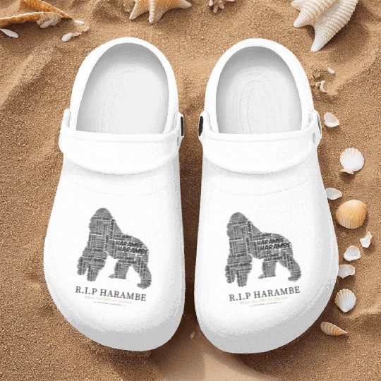 R.I.P Harambe Nurse Clogs