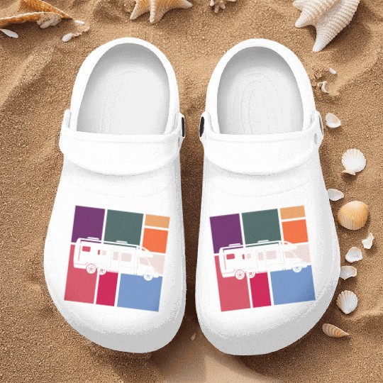 Vintage Camper – Retro Road Trip Nurse Clogs