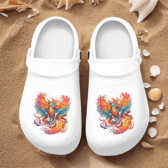 Phoenix Bird Mythical Nurse Clogs