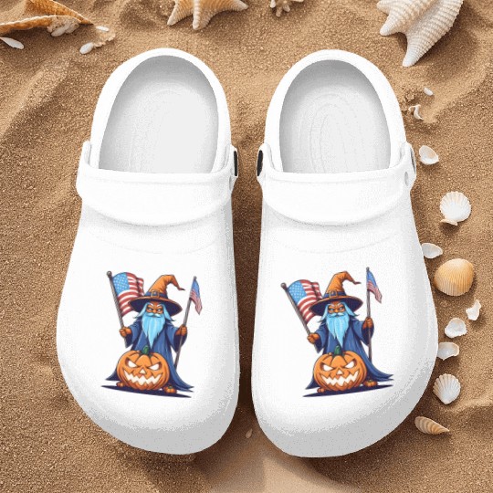 Halloween Wizard Nurse Clogs