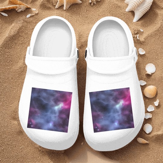 Galaxy nebula abstract design Nurse Clogs