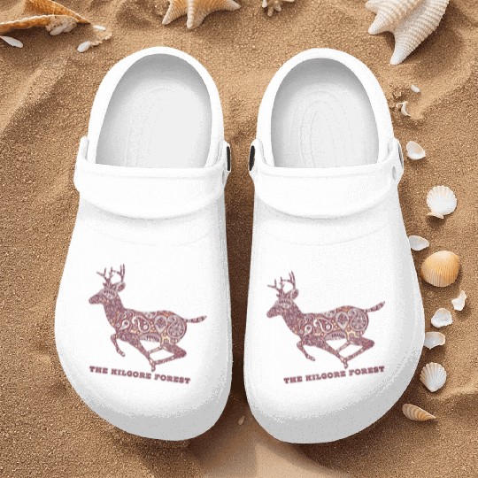 Deer - Maroon Nurse Clogs
