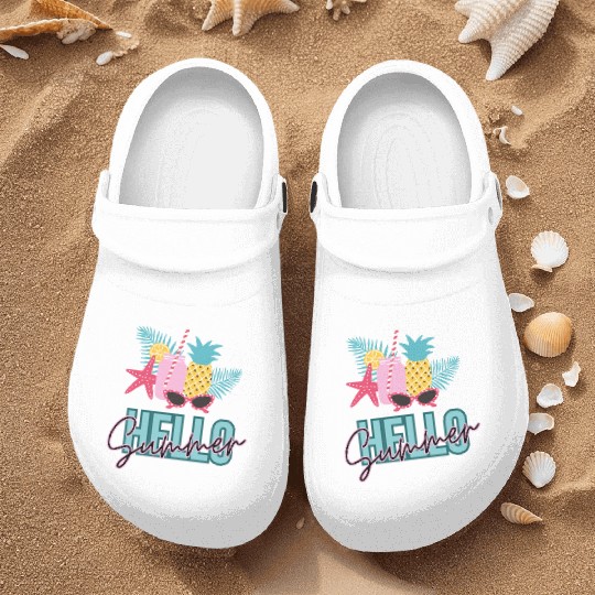 Hello Summer vibes Nurse Clogs