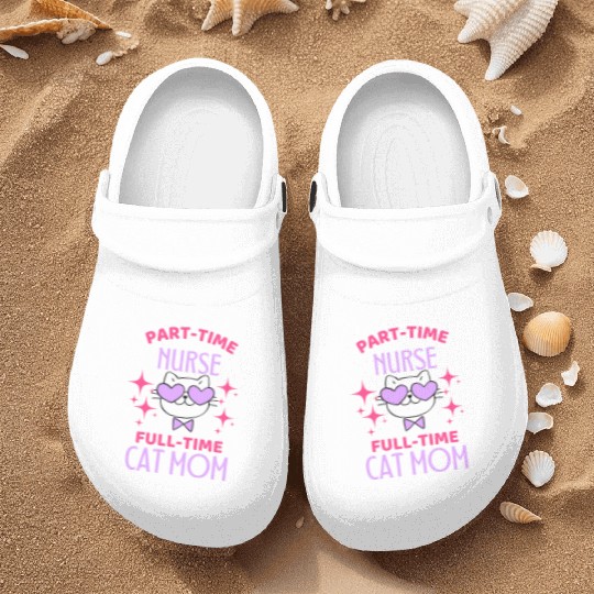 Funny Nurse Cat Mom Lover Nurse Clogs