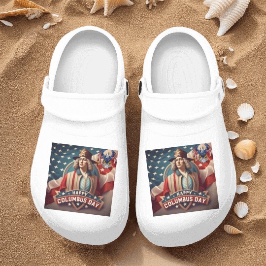 happy columbus day Nurse Clogs