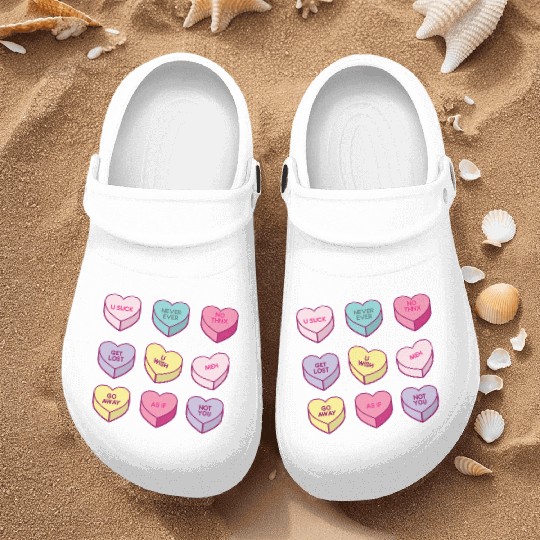 Sassy Anti Valentines Day Conversation Candy Nurse Clogs