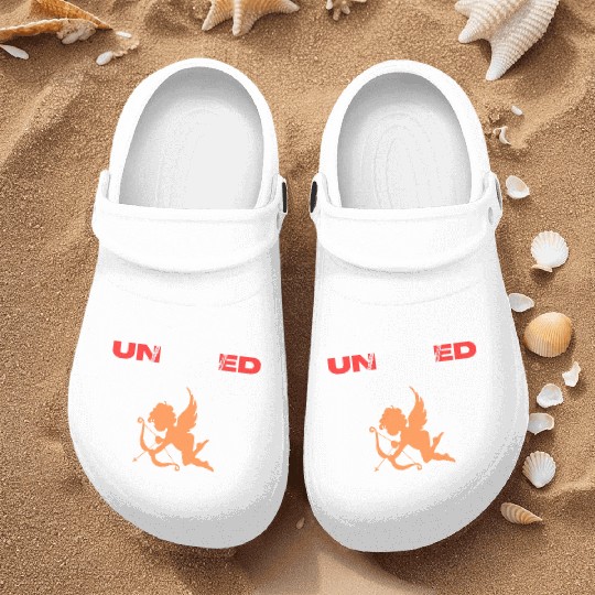 White Red Simple Typography Nurse Clogs 2