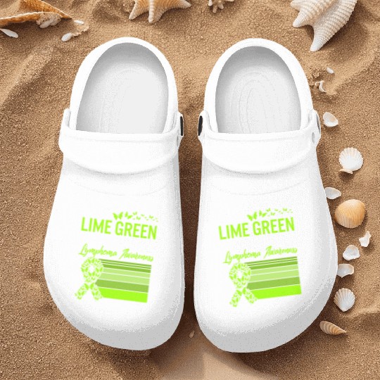 Lymphoma Warrior Nurse Clogs, I Wear Lime Green For My