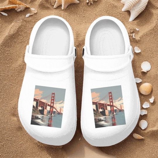 Golden Gate Bridge California Nurse Clogs, Golden Gate