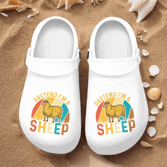 Sheep Lover Funny Pretend I'm a Sheep Retro Lamb Nurse Clogs