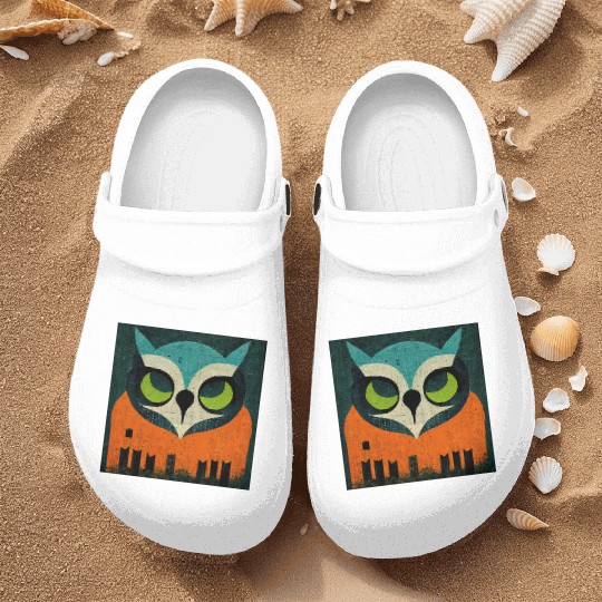 Mod Owl: Teal-Headed Owl Nurse Clogs