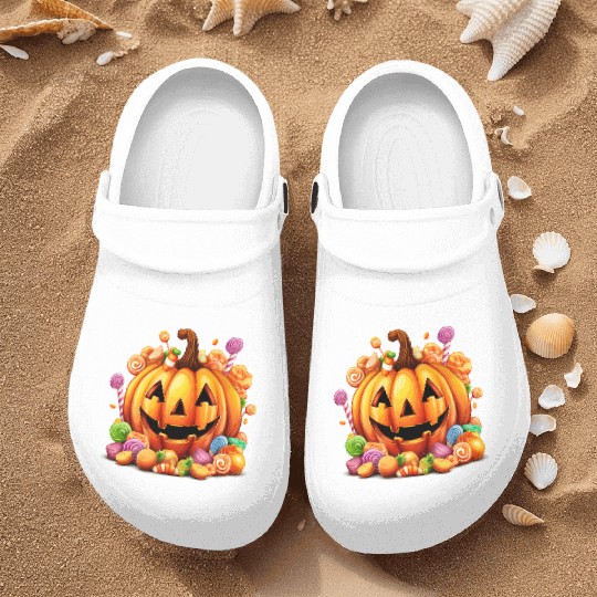 Fun Halloween Sweet Pumpkin Sugar Magic Nurse Clogs