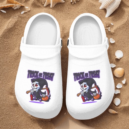 Halloween Trick or Treat Grim Reaper Nurse Clogs