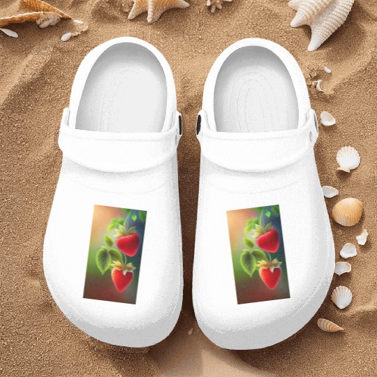 This design is strawberry fruit Nurse Clogs