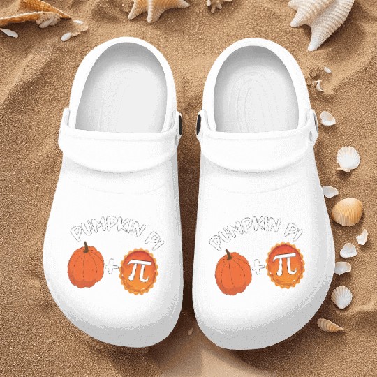Pumpkin Pi Math Nurse Clogs Funny Halloween Thanksgiving
