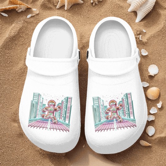 The Gingerbread Sprinter - Retro Arcade Holiday Nurse Clogs