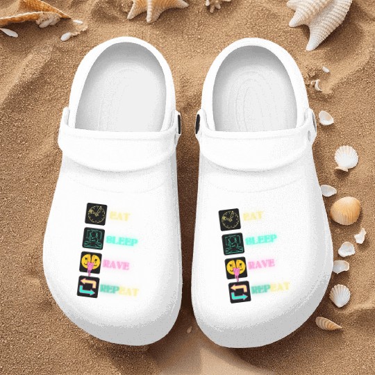 Rave All Night, Dance All Day Nurse Clogs