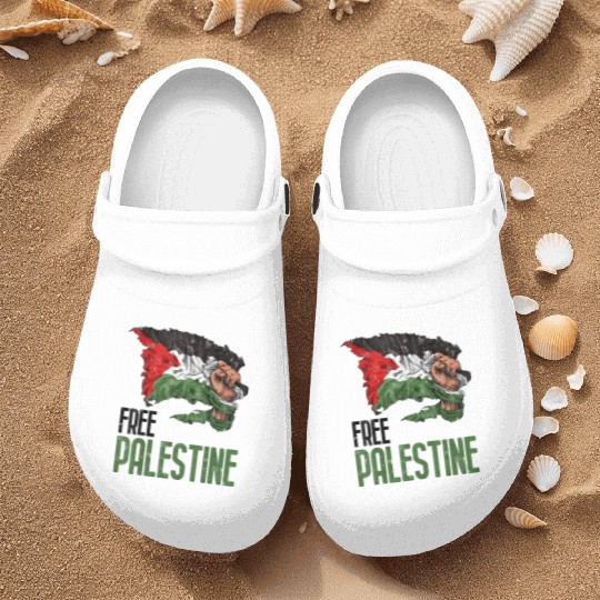 FREE PALESTINE FLAG GAZA Nurse Clogs