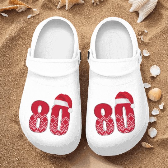 80th Birthday - Congratulations Number Eighty! Nurse Clogs