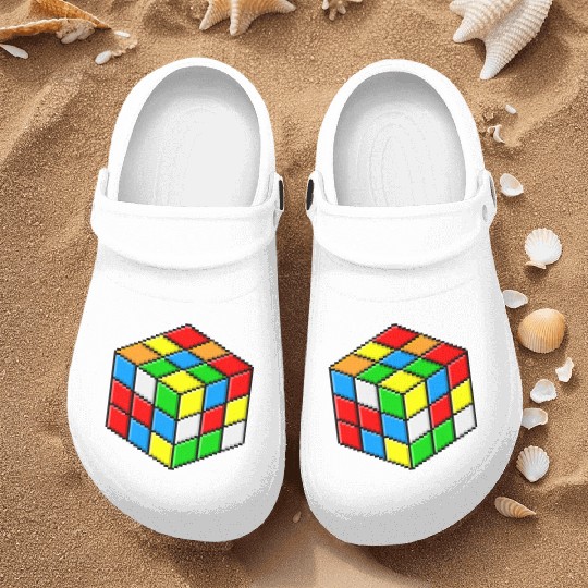 rubiks cube Nurse Clogs