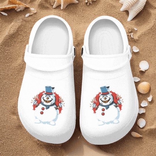frosty snowman creepy Nurse Clogs