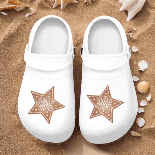 beautiful gingerbread star for Christmas Nurse Clogs
