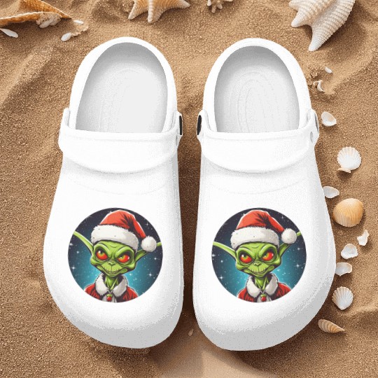 Alien Christmas Nurse Clogs