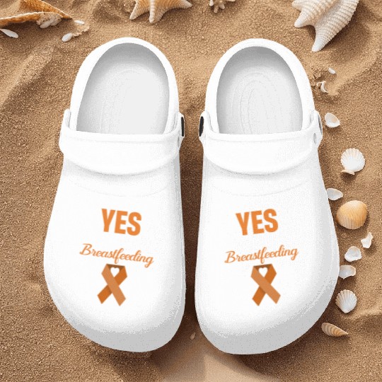 Yes For Breastfeeding Awareness Support Lactation Nurse Clogs