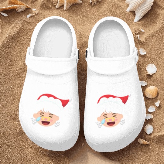 Mrs Claus Emoticons Cry Laughing Loud Christmasmrs Nurse Clogs