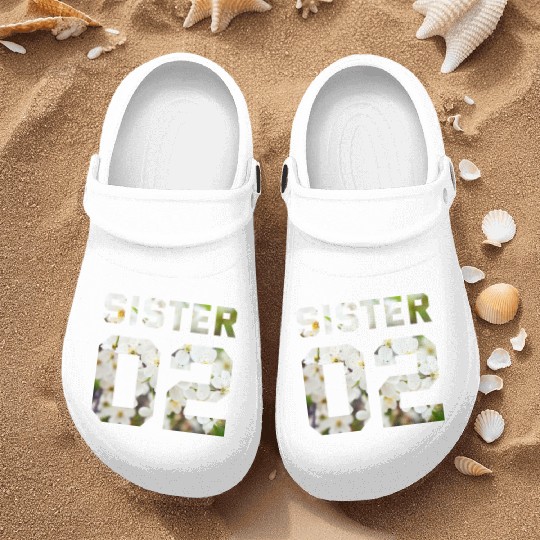 COUPLE FLOWER SISTER 02 Nurse Clogs