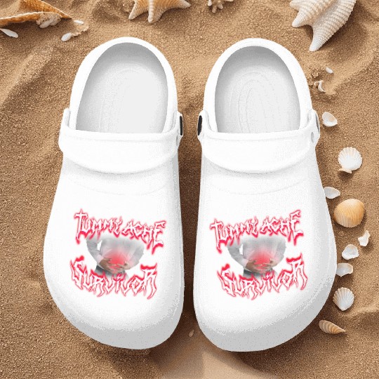 Tummy Ache Survivor Metal Design Nurse Clogs