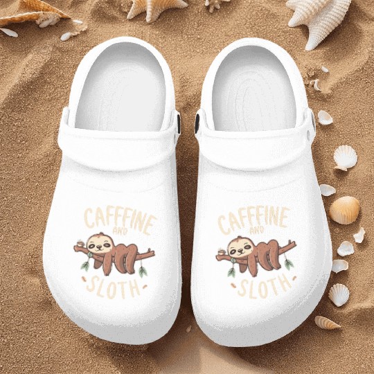 CAFFEINE SLOTH Nurse Clogs