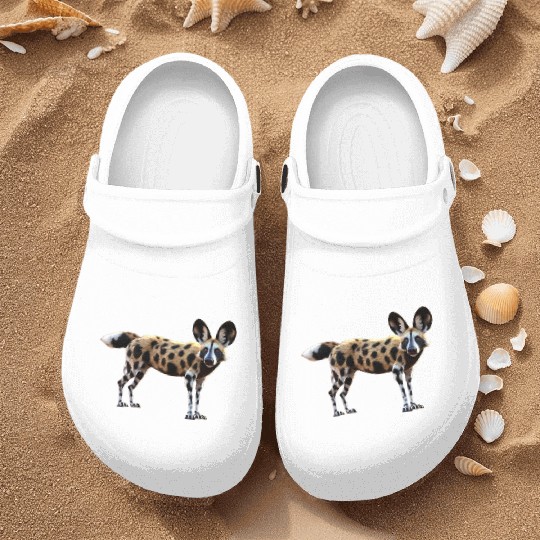 African Wild Dog 3D Nurse Clogs
