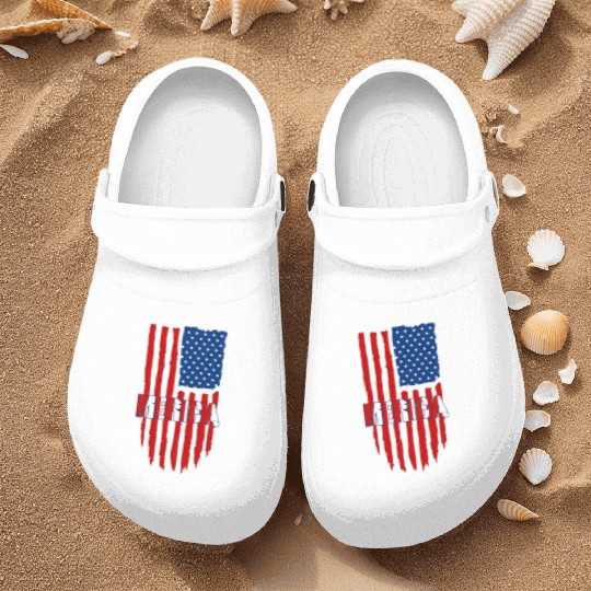 American Flag Merica Nurse Clogs