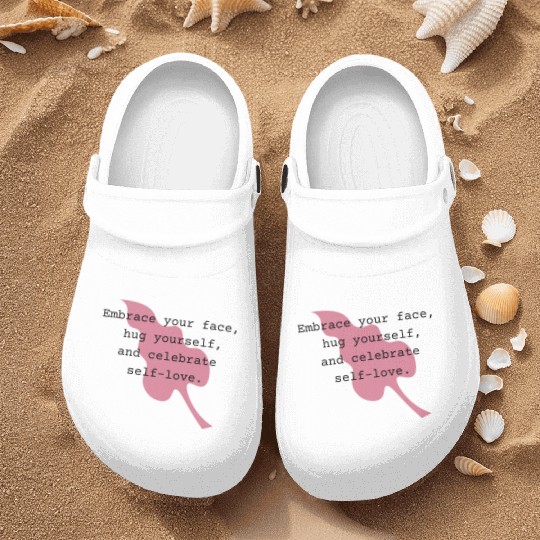 Self-Love Affirmation Leaf Design Nurse Clogs