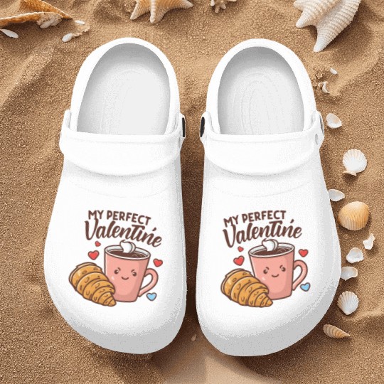 Coffee and Croissant | My Perfect Valentine Nurse Clogs