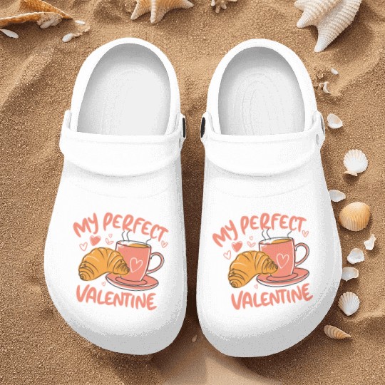 Coffee and Croissant | My Perfect Valentine Nurse Clogs
