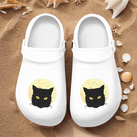 Cat Full Moon Cat Owner Gift Nurse Clogs