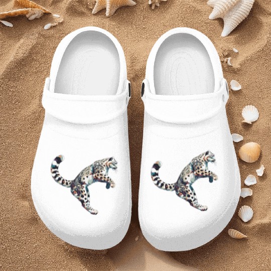 Snow Leopard Leopard White Leopard Nurse Clogs