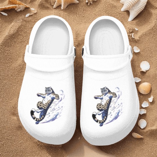 Snow Leopard Leopard White Leopard Nurse Clogs