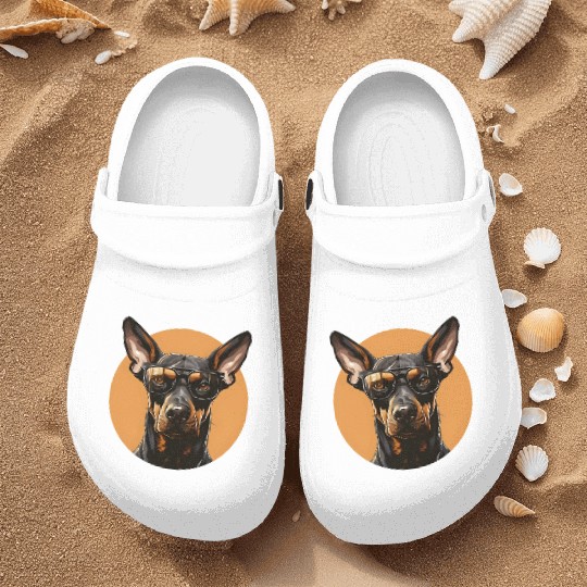 Doberman natural ears Nurse Clogs