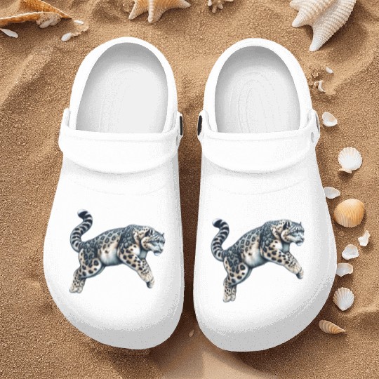 Snow Leopard Leopard White Leopard Nurse Clogs