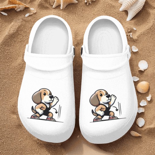 Beagle Buff: Hitting the Gym in Style Nurse Clogs