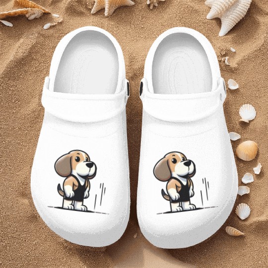 Beagle Buff: Hitting the Gym in Style Nurse Clogs
