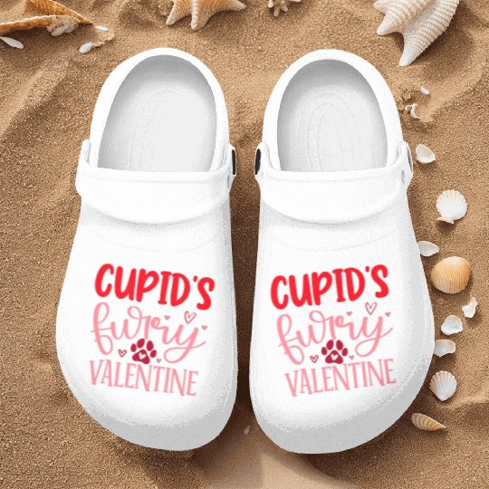 Cupid s furry valentine Nurse Clogs