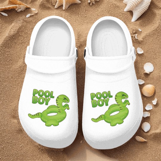 Pool Boy Dinosaur Floatie Swimming Pool Nurse Clogs