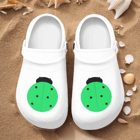 green ladybug Nurse Clogs